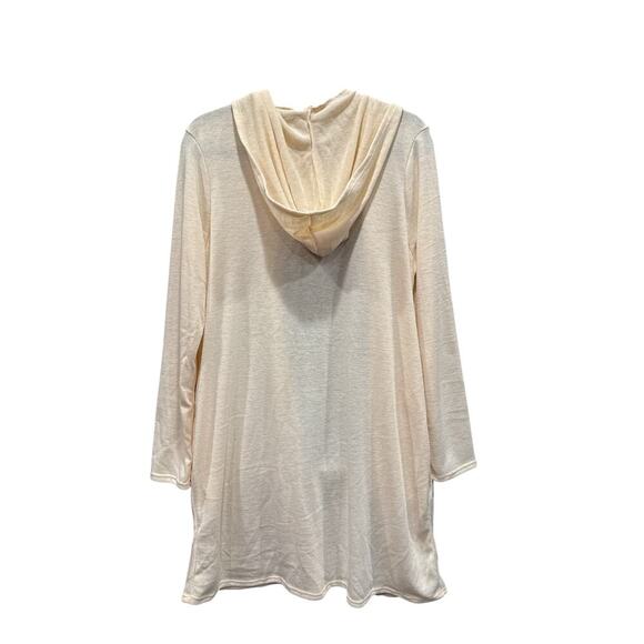 Perfect Peach Women Open Front Hooded Cardigan Sweater Size XL Light Peach NWOT - Picture 8 of 10